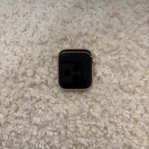 Apple Watch with Black and Rose Gold Accents